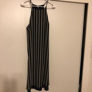 Lush Pinstripe Midi Dress